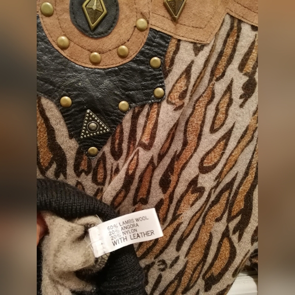 Italian Leopard print wool sweater S - Picture 5 of 9